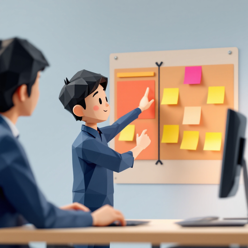 AIプロダクトマネージャーのキャラクターイラスト