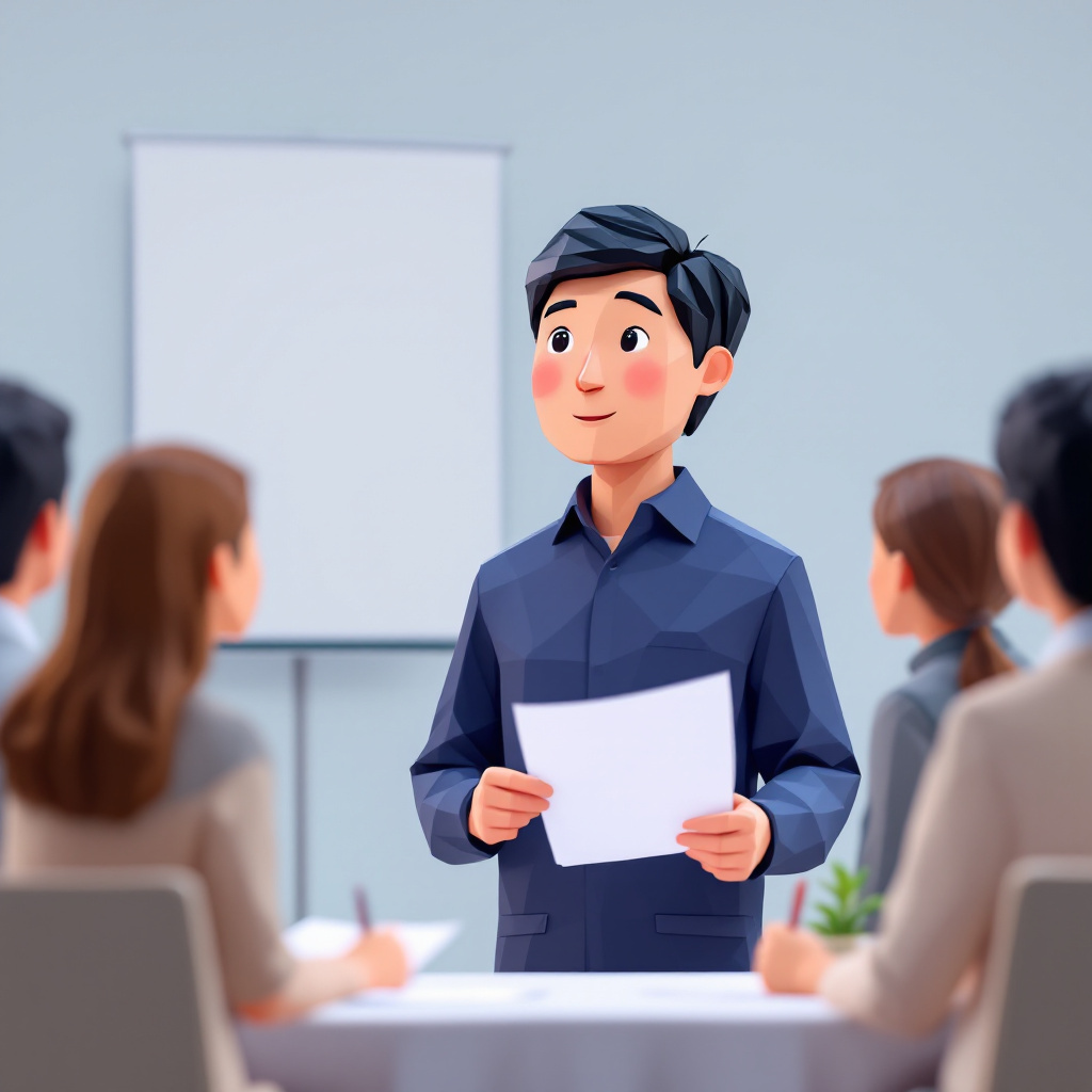 社内AI教育・リスキリング推進のキャラクターイラスト