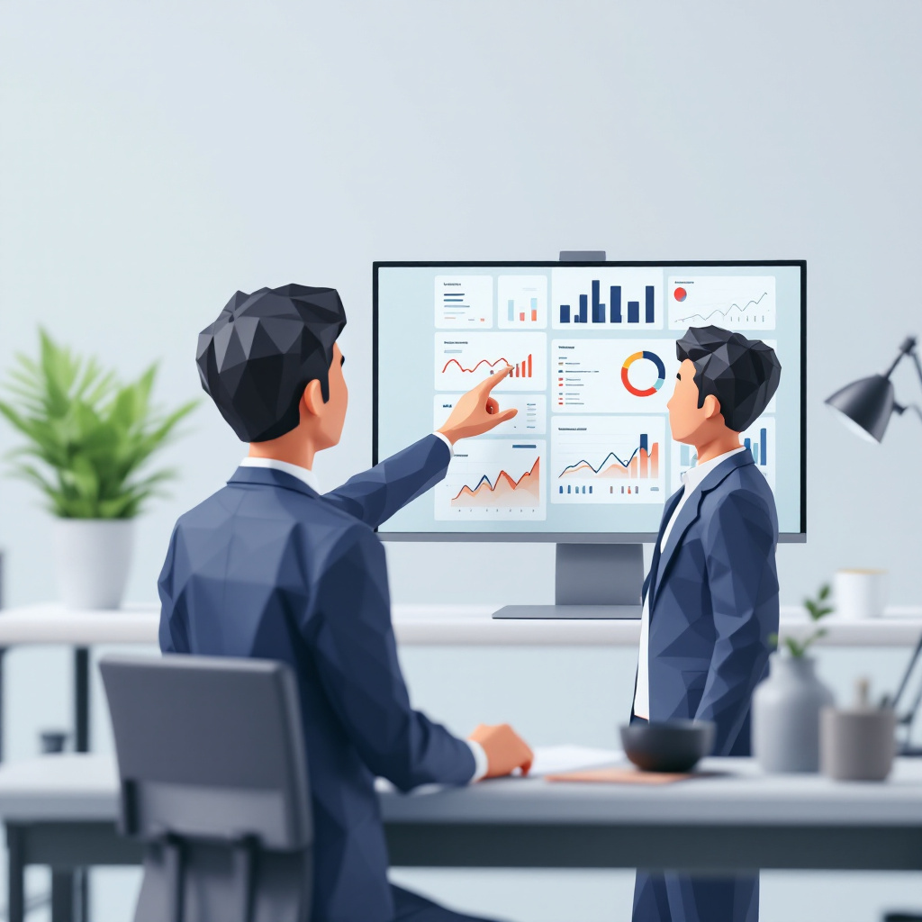 データ分析・BI担当のキャラクターイラスト